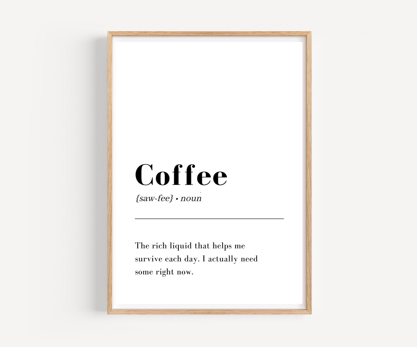 Coffee Definition print wall art, printable Wall Art, living room wall art, minimalist poster and print, home wall art, instant download