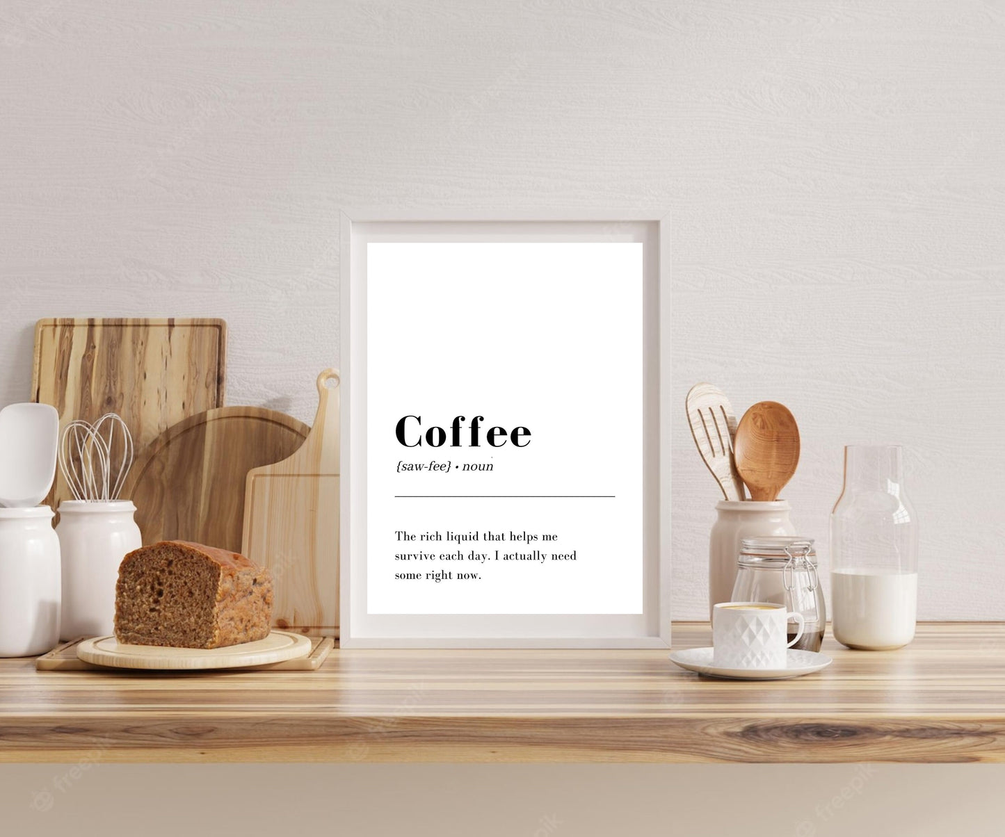 Coffee Definition print wall art, printable Wall Art, living room wall art, minimalist poster and print, home wall art, instant download