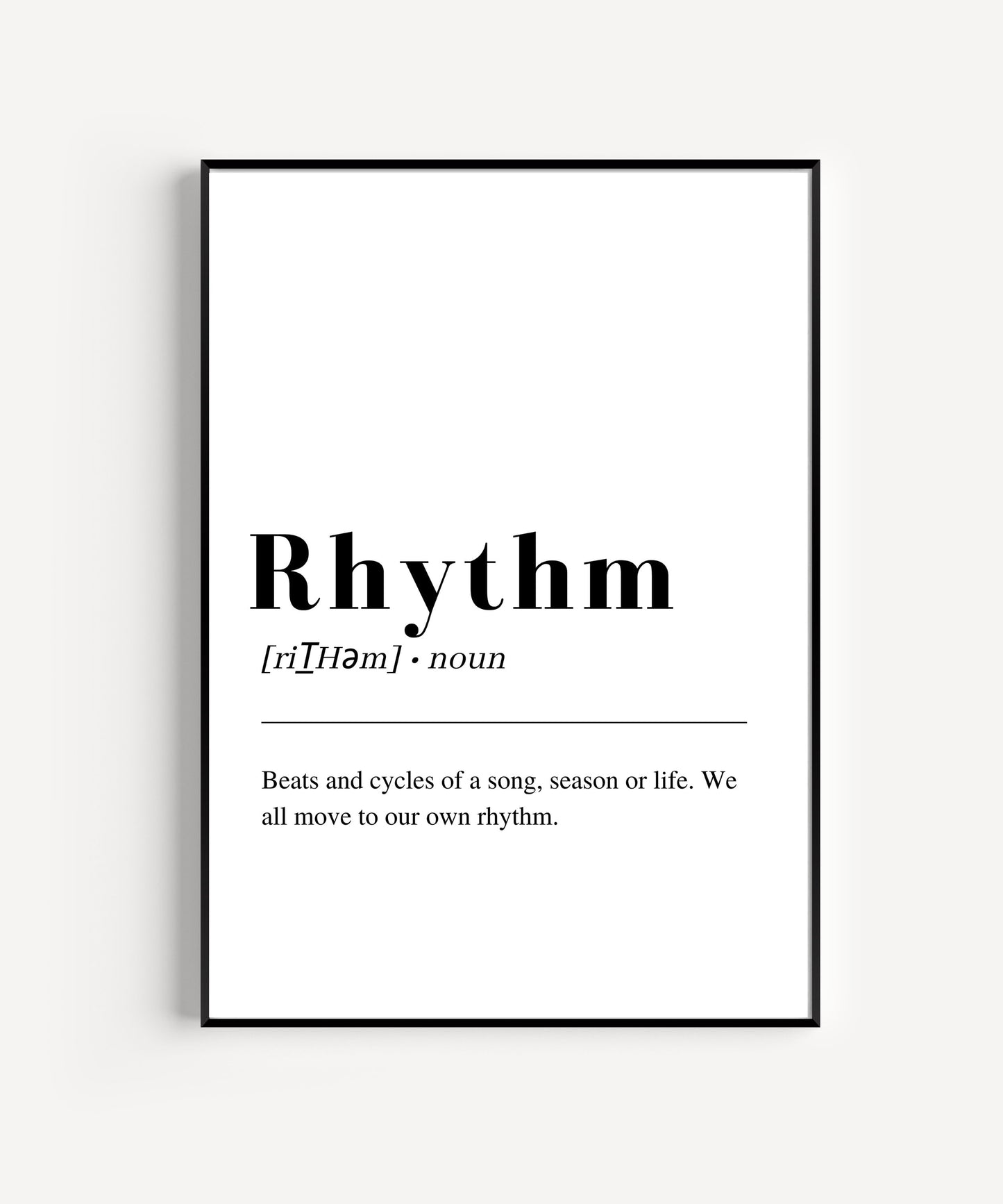 Rhythm Definition print wall art, Print Wall Art, living room wall art, minimalist poster print, home wall art, instant download print