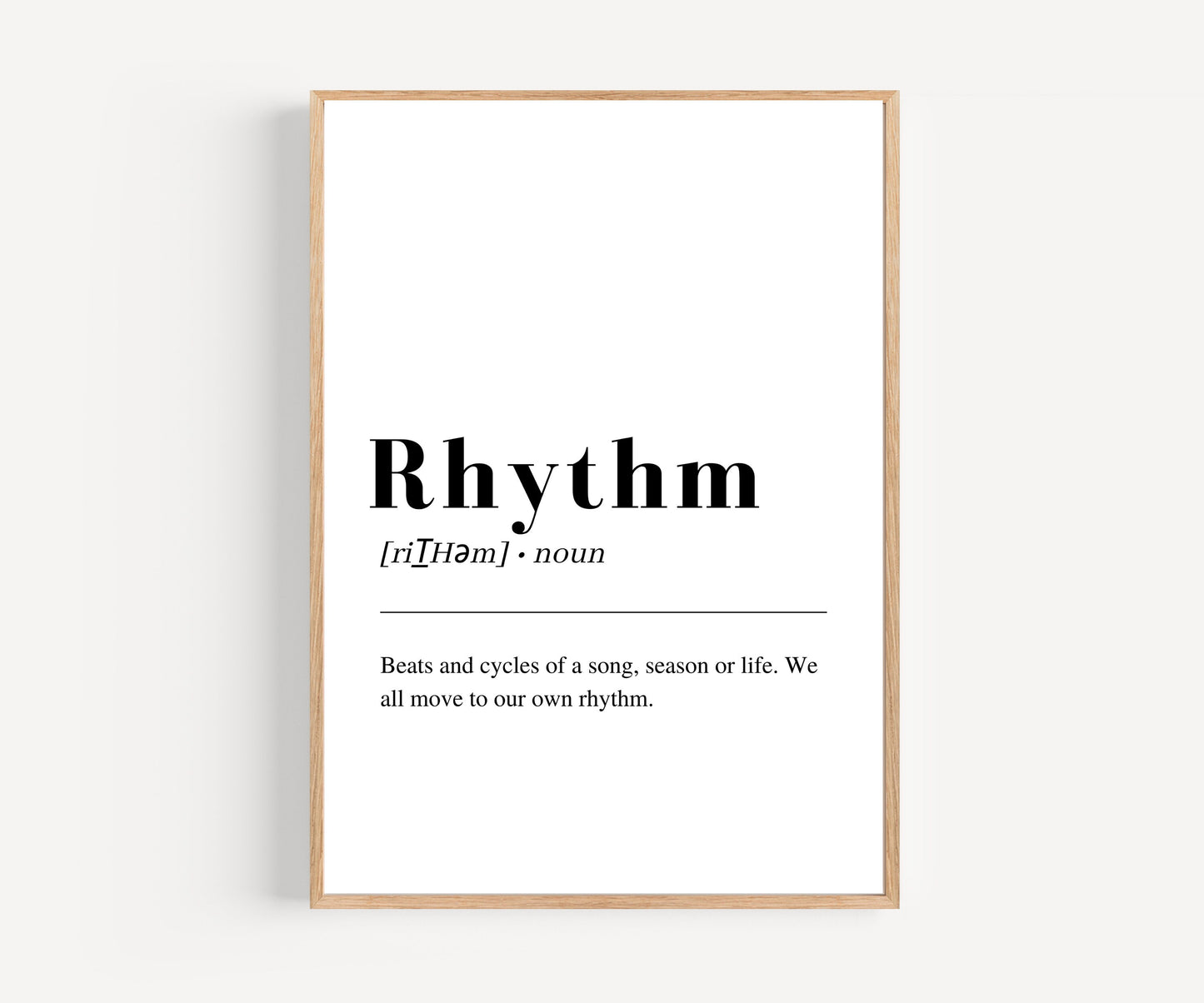 Rhythm Definition print wall art, Print Wall Art, living room wall art, minimalist poster print, home wall art, instant download print