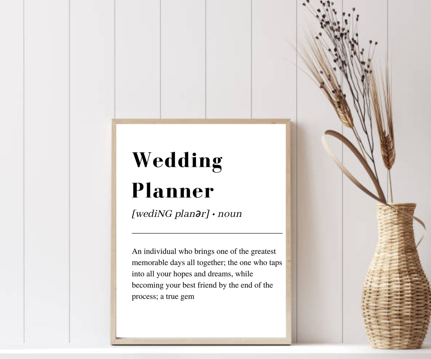 Wedding Planner Definition wall art, Print Wall Art, living room wall art, minimalist poster print, home wall art, instant download print