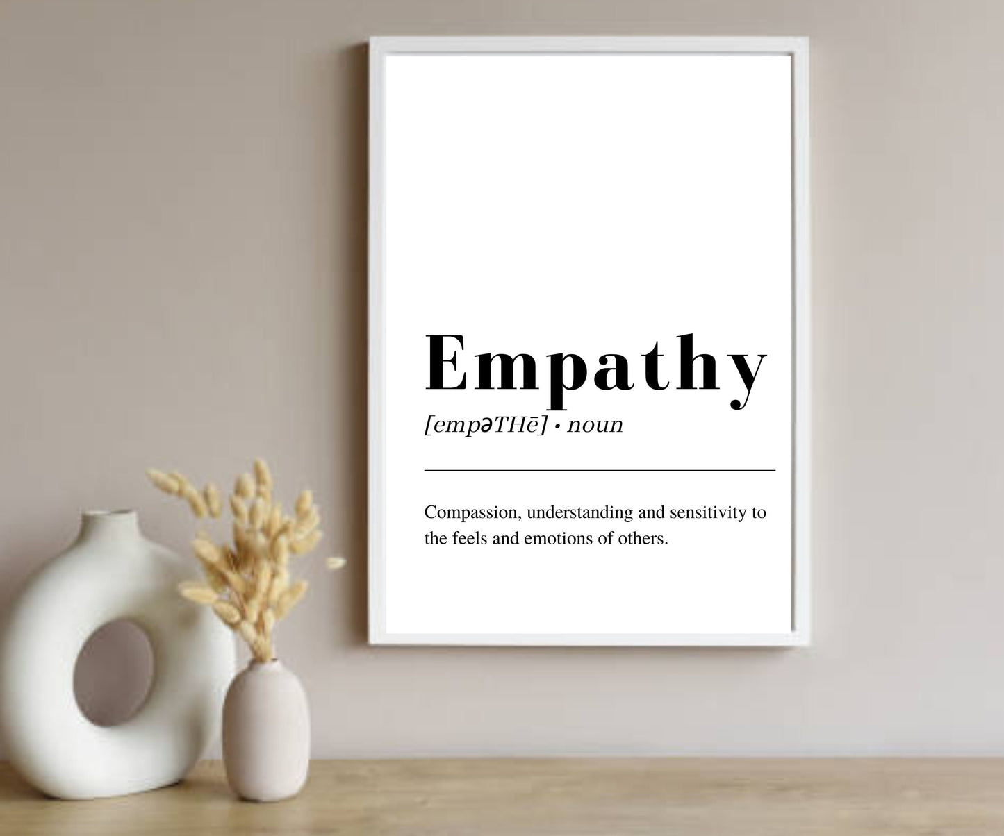 Empathy Definition wall art, Print Wall Art, living room wall art, minimalist poster print, home wall art, instant download print