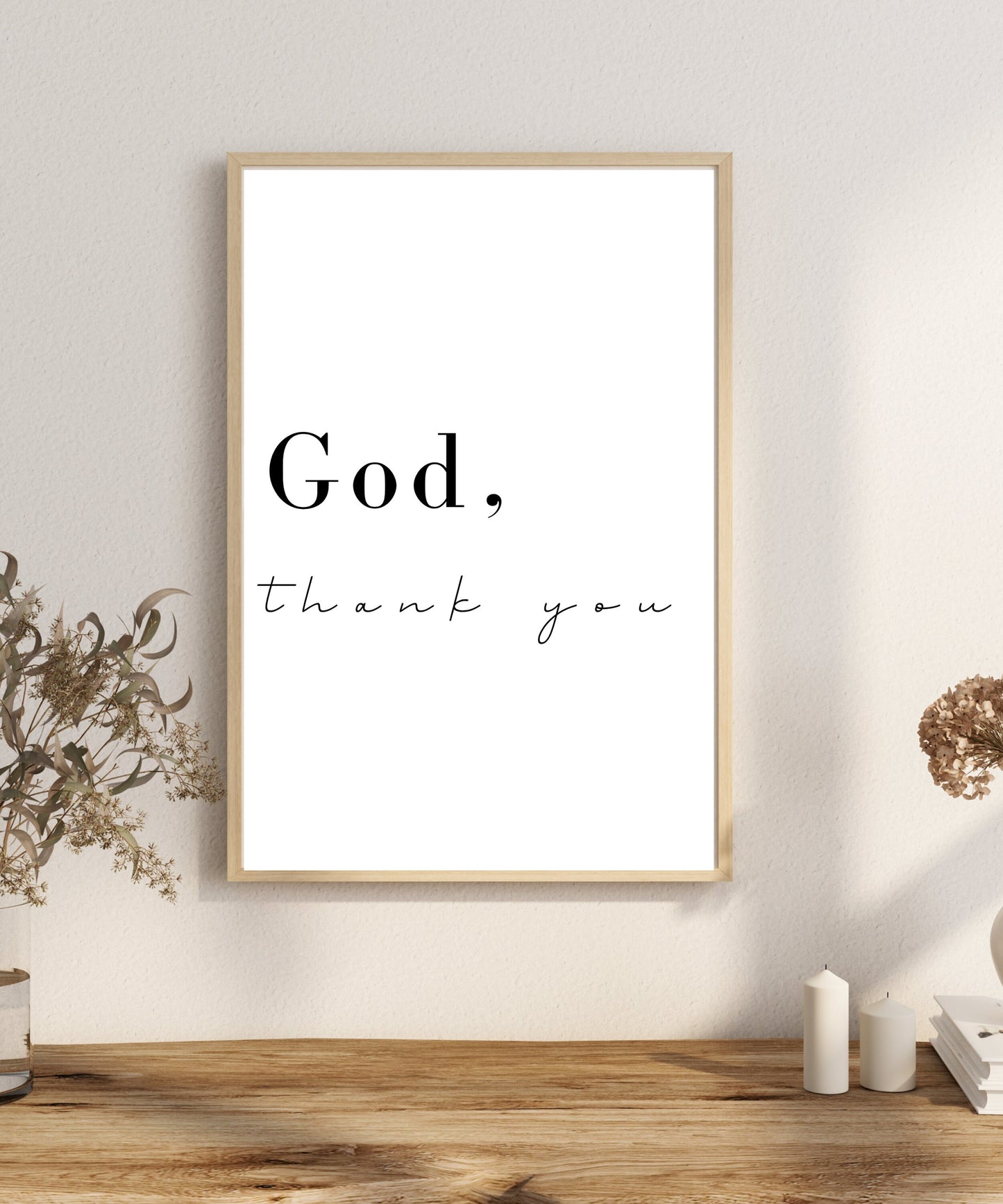 God Thank You Printable , Scripture Art, Christian wall art, Dining Room, Living room art, dearsoulprints, Christian decor, Christian gifts